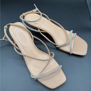 Madden Girl Brown Strappy Sandals with Silver Accents